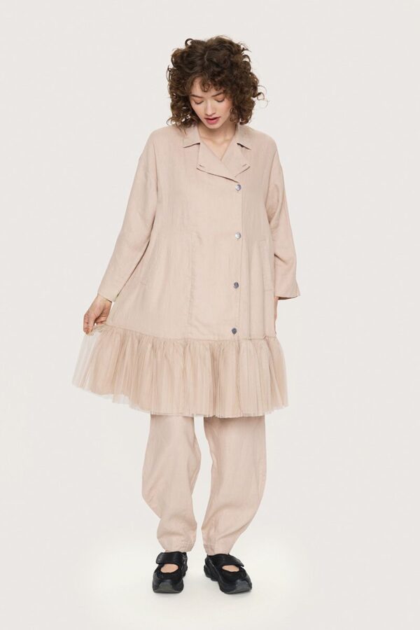 Jurk Oversized Lazy Linen Dusty Quartz