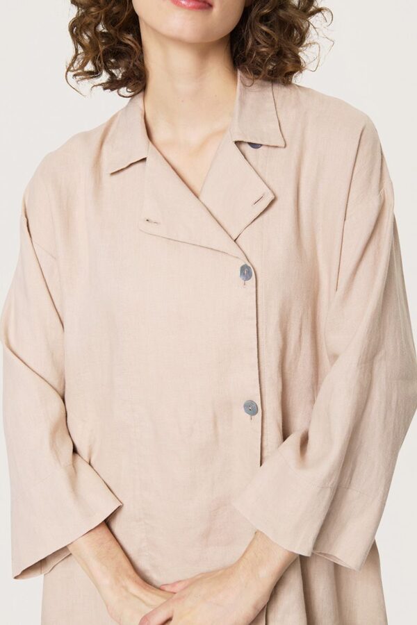 Jurk Oversized Lazy Linen Dusty Quartz - Afbeelding 2