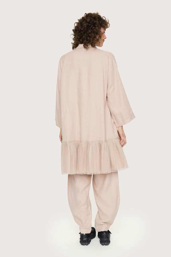 Jurk Oversized Lazy Linen Dusty Quartz - Afbeelding 3