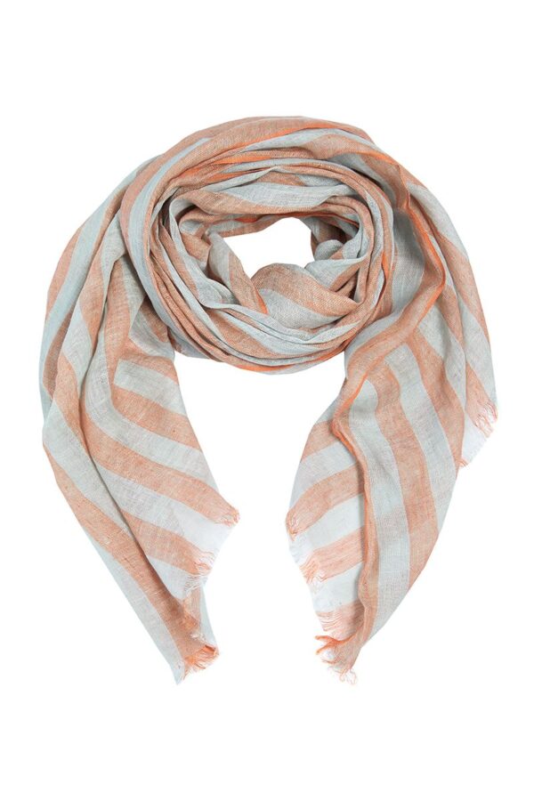 Scarf Changeant Stripe Orange