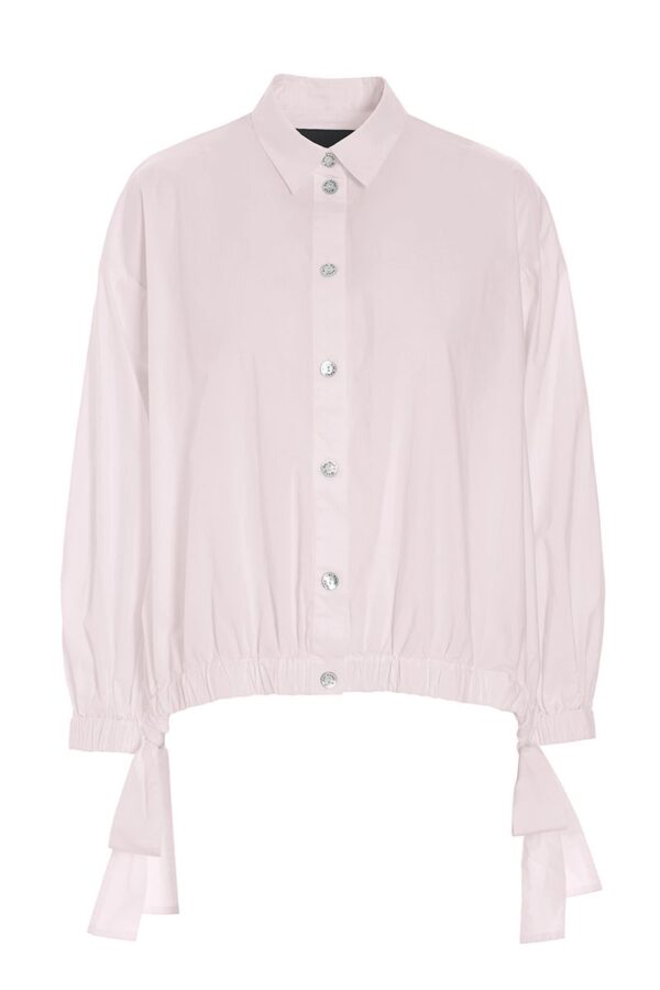 Blouse met strikband Core Cotton Pale Pink