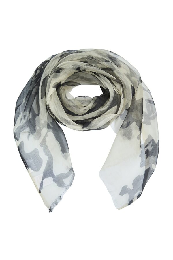 Scarf Shadow Print Ivory Double Layer - Afbeelding 2