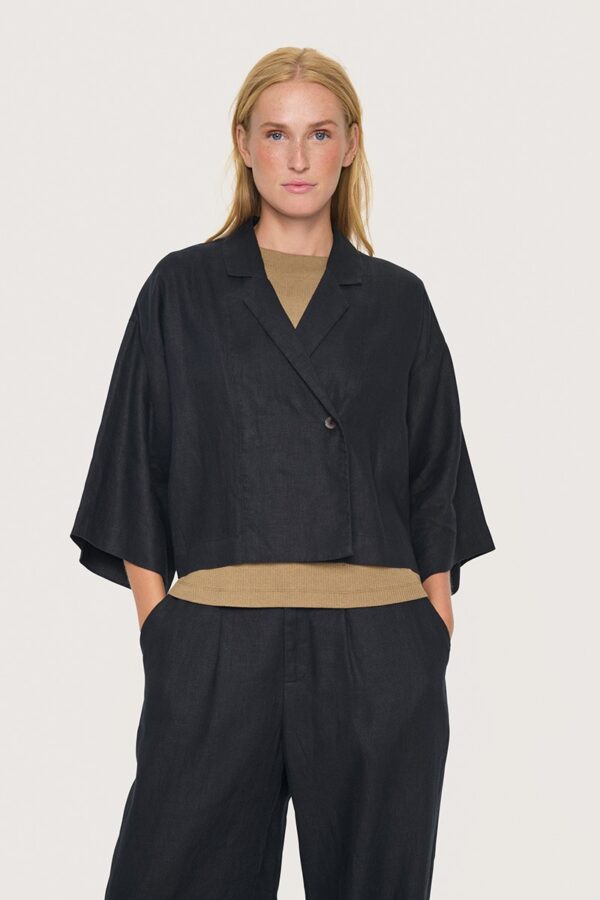 Jasje Kort Lazy Linen Black