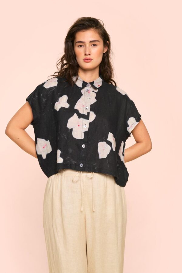 Bloes met Korte mouwen Harukaze Pink Pansy