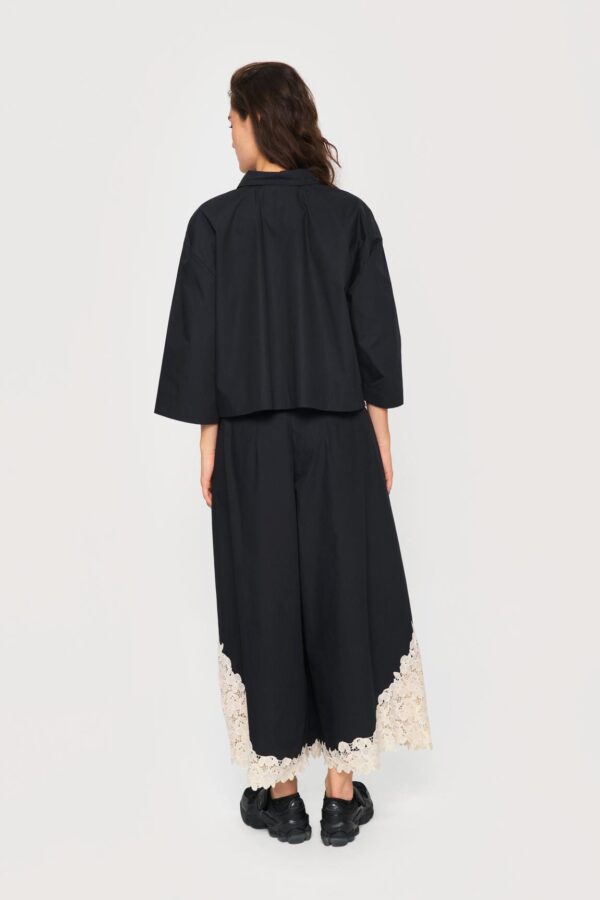 Shirt Paper Poplin Black/Ivory - Afbeelding 4