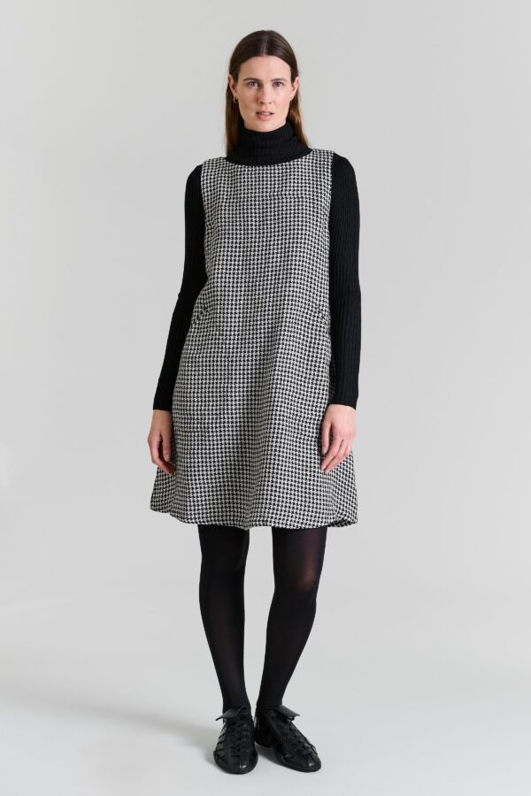 Jurk Chesu Black/Ivory Pepita