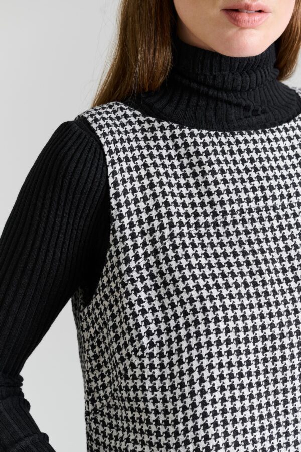 Jurk Chesu Black/Ivory Pepita - Afbeelding 3