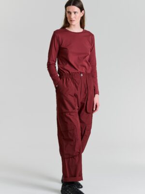 Broek met zakken Fukkura Maroon