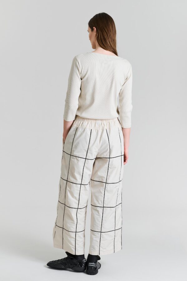 Broek met plooien Ivory/Black Biesse - Afbeelding 2