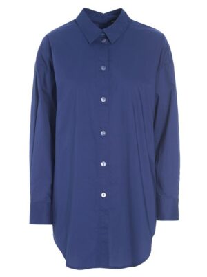 Bloes met knopen op de rug Core Cotton Twilight Bleu
