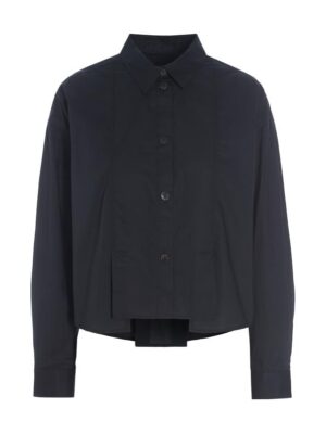 Shirt Met Plooien Core Cotton Black