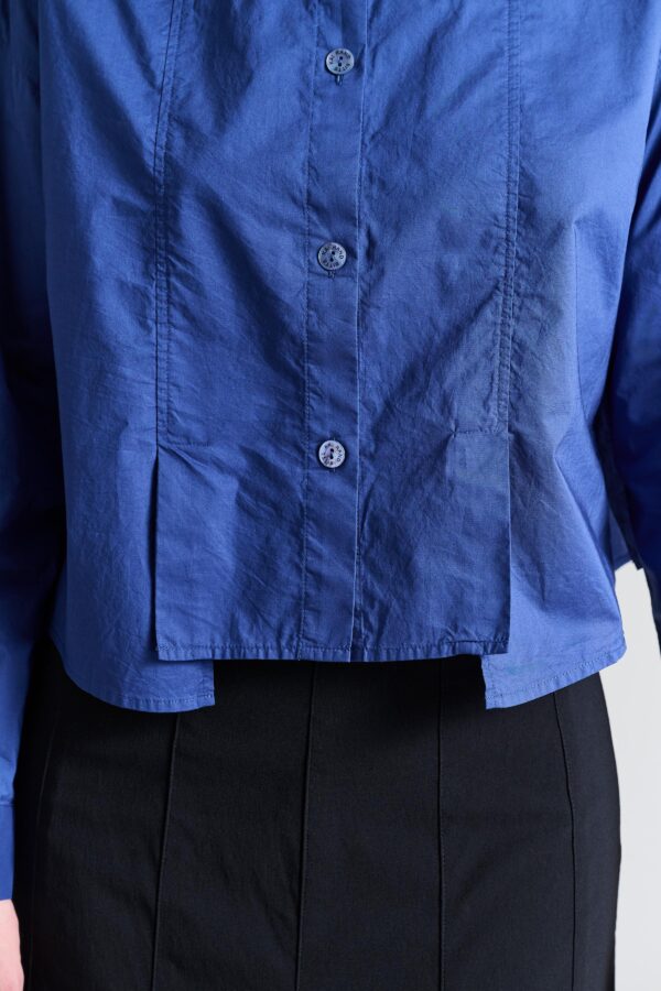 Shirt Met Plooien Core Cotton Twilight Bleu - Afbeelding 5