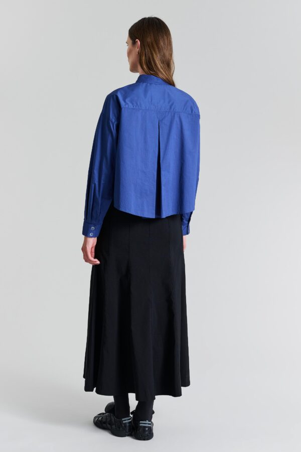 Shirt Met Plooien Core Cotton Twilight Bleu - Afbeelding 3