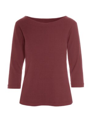 Bloes met 3/4 mouwen Naibu Rib Maroon