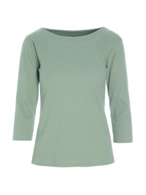 Bloes met 3/4 mouwen Naibu Rib Sage Green