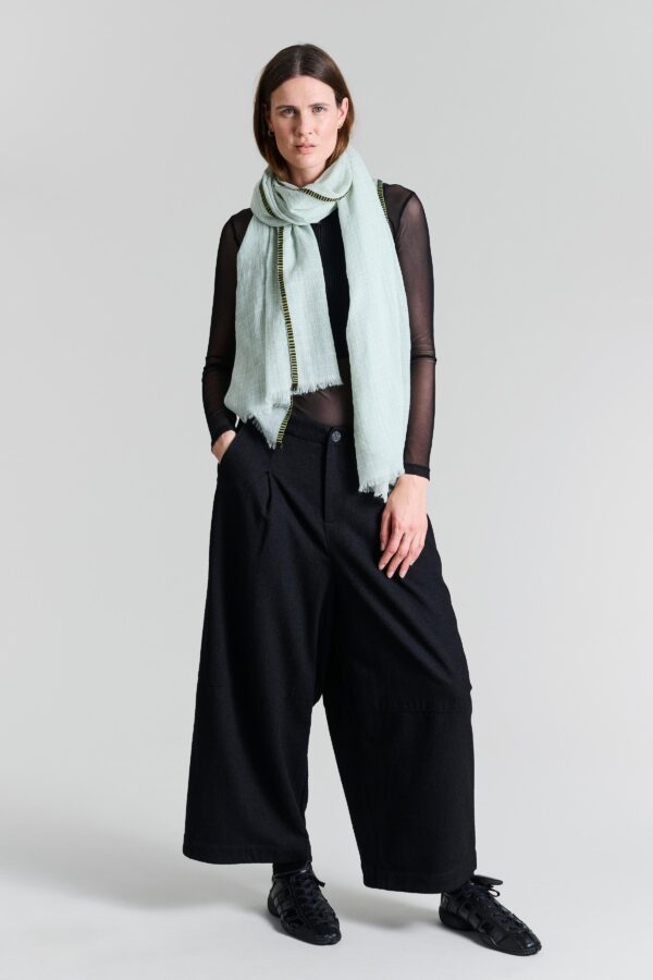 Sjaal Irregular Check Green Jade/Sage Green Check - Afbeelding 3