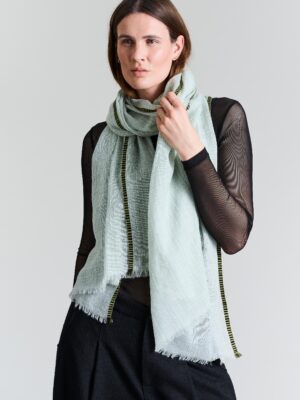 Sjaal Irregular Check Green Jade/Sage Green Check