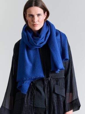 Sjaal Block Wool Twilight Bleu