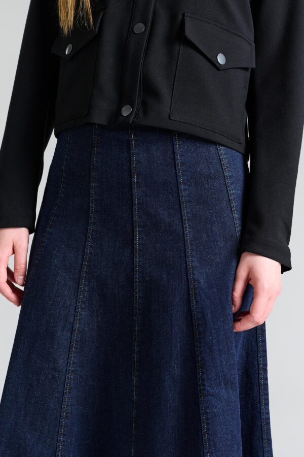 Rok Lang Jinzu Dark Jeans Bleu - Afbeelding 4