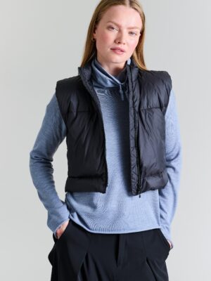 Vest Kort Feather Down Black