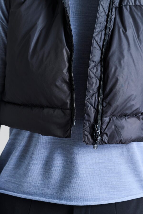 Vest Kort Feather Down Black - Afbeelding 3
