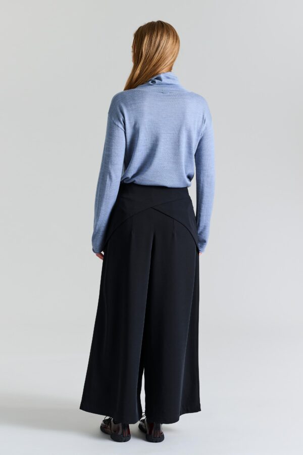 Blouse Hoge Hals Nisu Steel Blue - Afbeelding 3