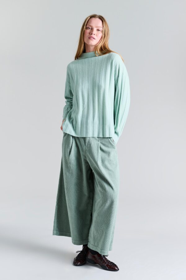 Broek Wijd Berubetto Sage Green - Afbeelding 2