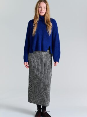 Blouse met Col Kebukai Twilight Bleu