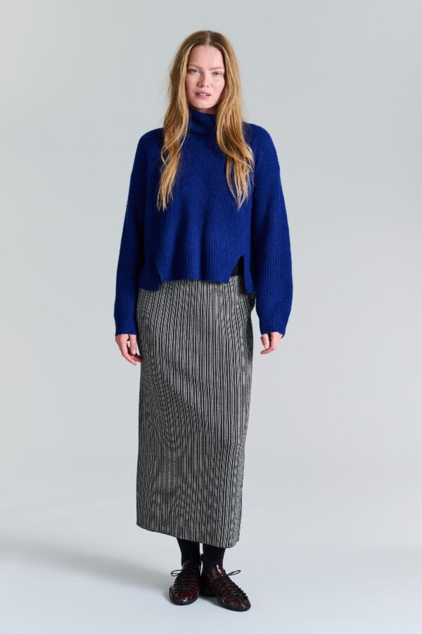 Blouse met Col Kebukai Twilight Bleu