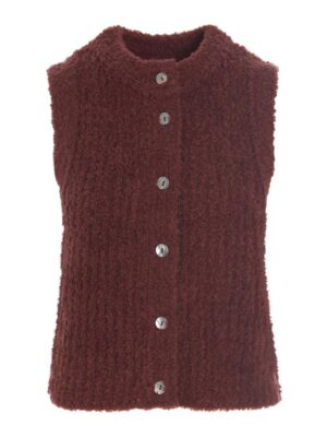 Blouse Mouwloos Fuwatto Maroon