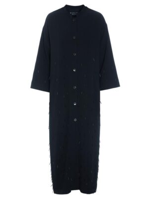 14902 jurk mantel Nima Crepe Black