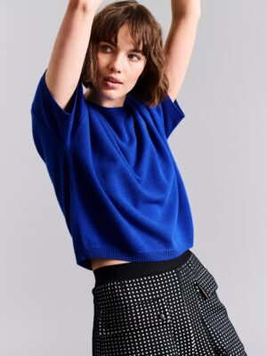 14944 Short Sleeve Blouse Cloud Cashmere Fresh Blue