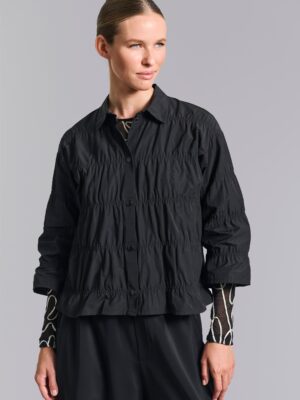 14916 Jacket with elastic Fukkura Poplin Black