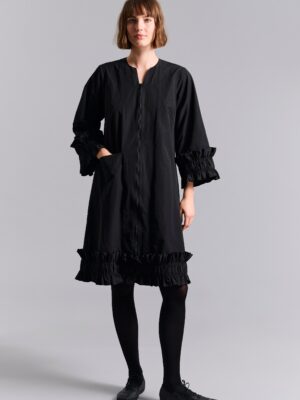 14914 Dress with zipper Fukkura Poplin Black