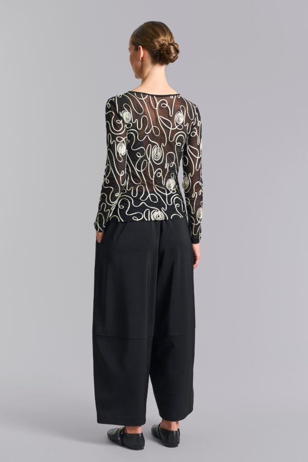 14936 Mesh T-Shirt Twirl Mesh Black/Ivory - Afbeelding 4