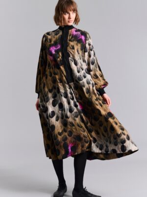 14958 FSC Dress with rib detail Haru eye of the tiger