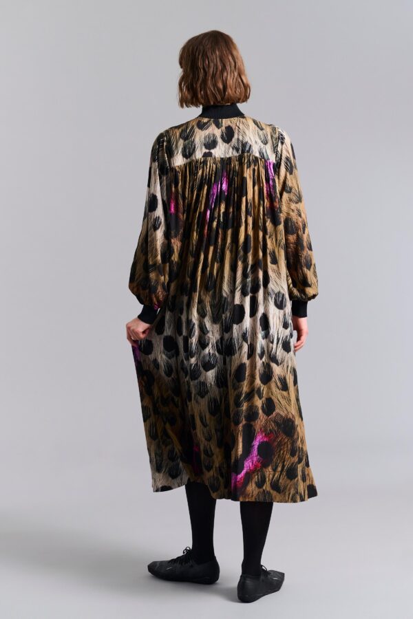14958 FSC Dress with rib detail Haru eye of the tiger - Afbeelding 3