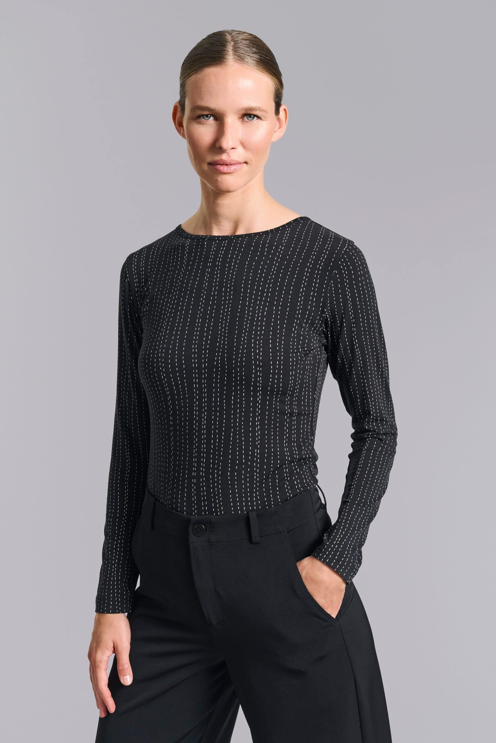 14962 Blouse Yakumi Stitch Stripes