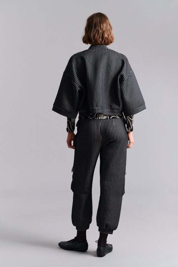 14968 Bomber Jacket Scuba Tiles Black/Ivory - Afbeelding 4
