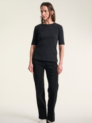 Magic Stretch Straight Pants Black 15057-0039