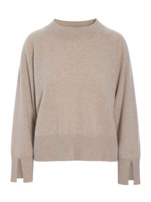 Kumo Cashmere Raglan Blouse Ivory Melange 15089-1148