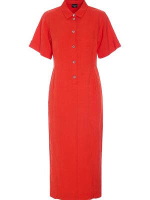 Kumamoto Fitted Dress Fiery Red 15097-5067