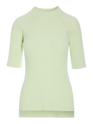 Saku Blouse With High Neck Lime Cream 15078-7110