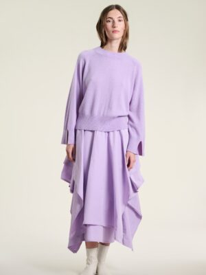 Fukkura Skirt With Elastic Soft Lavender 15105-8067