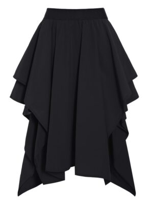 Fukkura Skirt With Elastic Black 15105-0039