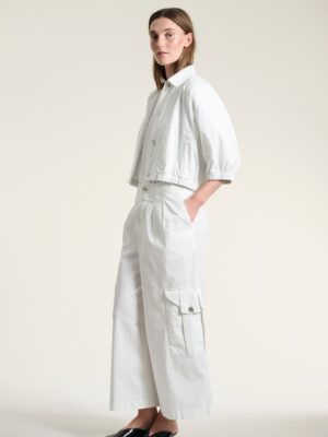 Hiroshiki Pleated Pants Lily White 15120-1017