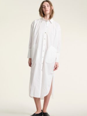 Kami Cotton Shirt Dress White 15142-1000