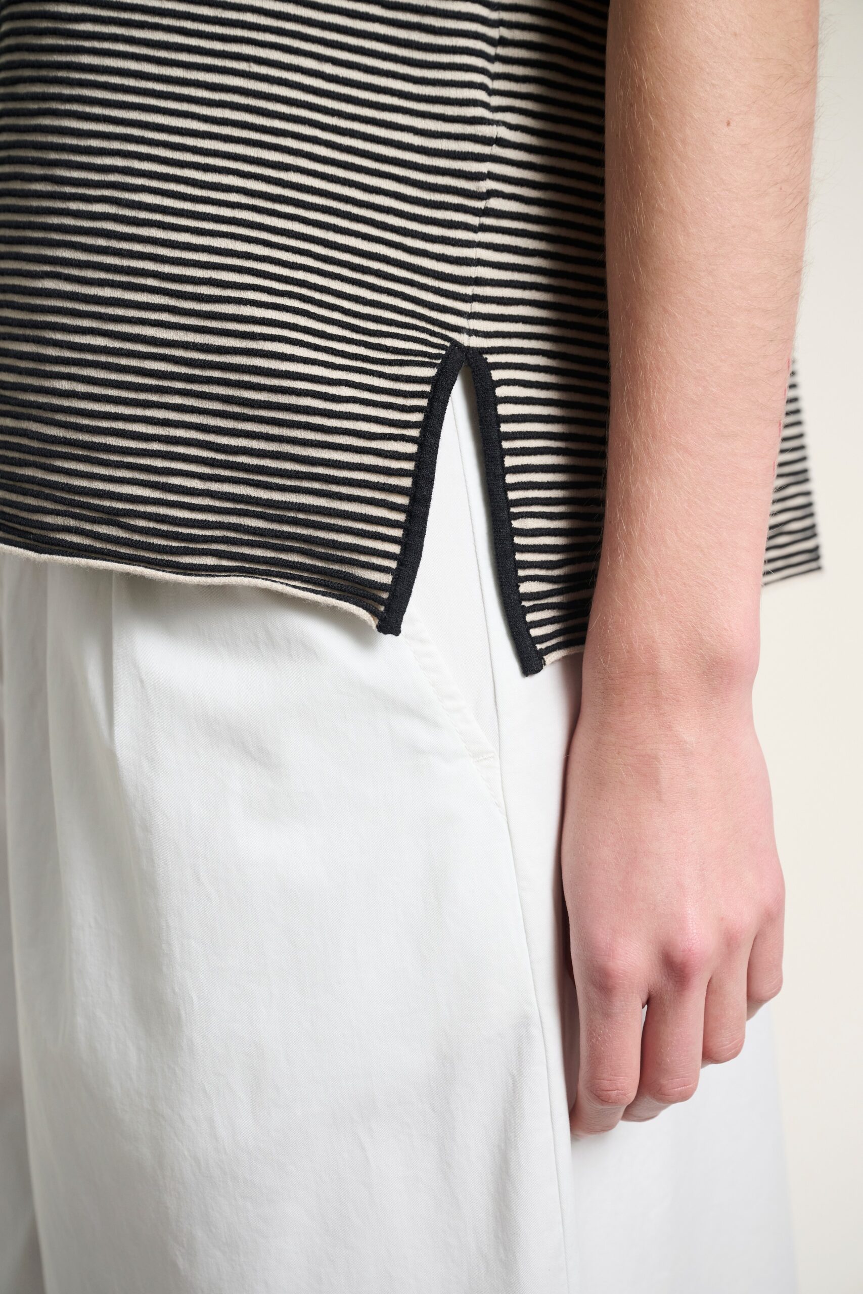 Saku Blouse With Pintucks Black/Ivory 15171-0316 - Afbeelding 3