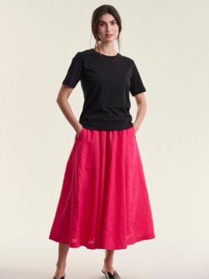 Airy Linen Skirt Rhododendron 15198-8069