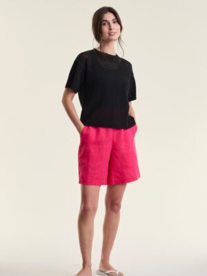 Kumi Short Sleeved Blouse Black 15251-0039